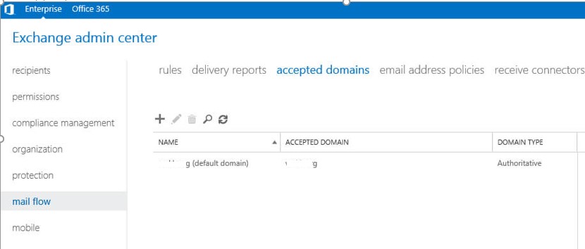 exchange как добавить accepted domains, не путать с разрешенными доменами