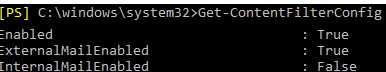 Get-ContentFilterConfig