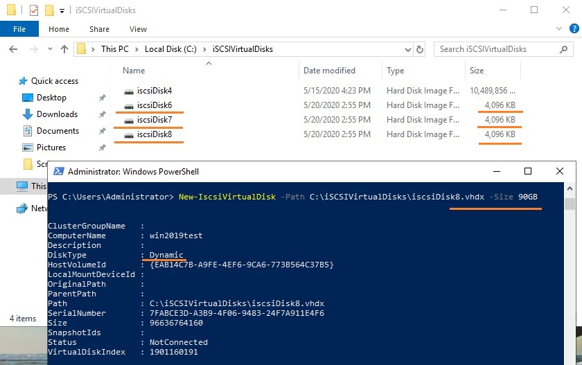 vhdx - виртуальные iscsi диски