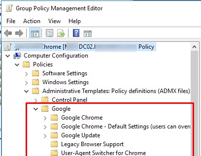 параметры групповых политики google chrome