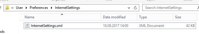 InternetSettings.xml файл с настройками IE в групповых политиках