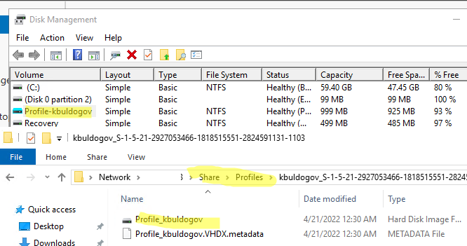 vhdx профиль FSLogix 