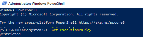 Get-ExecutionPolicy