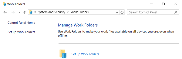 Set up Work Folders