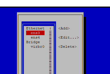 настроить ens3 итерфейса на сервере centos