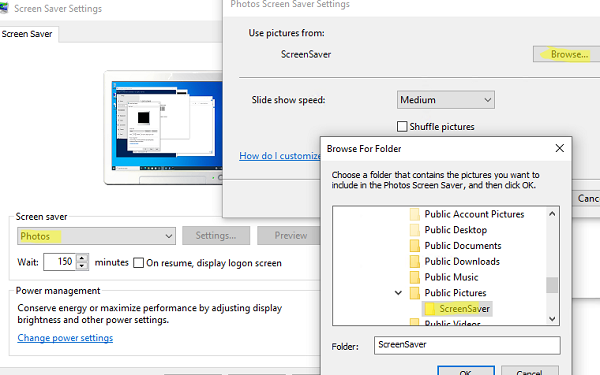 Настройка скринсейвера Windows на компьютерах домена с помощью GPO 4 Экранная заставка - photos- слайд-шоу из картинок из папки