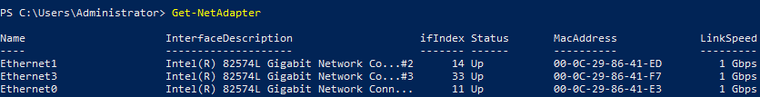 Get-NetAdapter - вывести список сетевых адаптеров в Windows