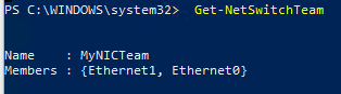 Get-NetSwitchTeam