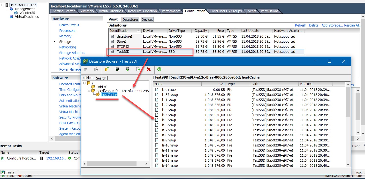 ESXI файлы кэша с расширением vswp