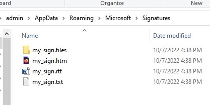 готовый файлы подписи для outlook