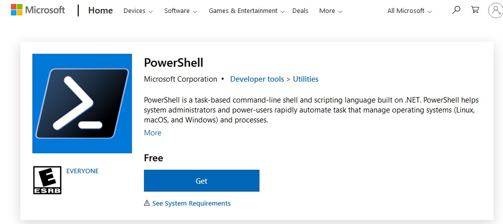 ustanovkaобновление powershell core в windows 10 через microsoft store