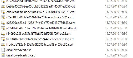 корневые сертфикаты crt для windows