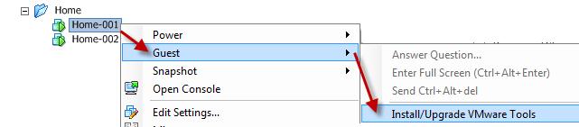 Обновление VMware Tools 