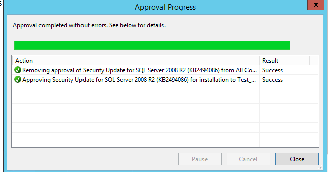 approving security update