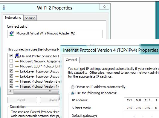 Назначаем ip адрес в win 8