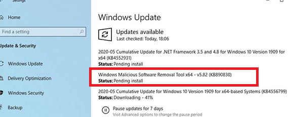 KB890830 обновление с Windows Malicious Software Removal Tool