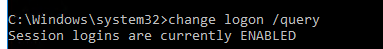 change logon /query