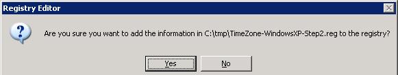 Импорт часовых поясов в Win XP через реестр 