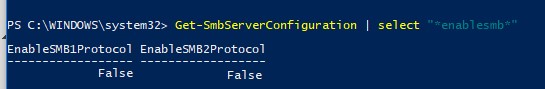 Get-SmbServerConfiguration проверить установленные версии smb в windows 10