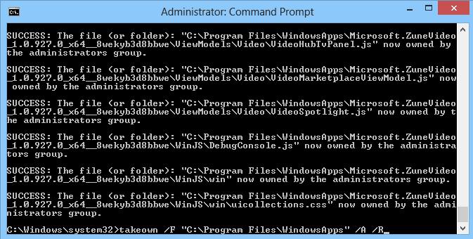 Как стать владельцем файлов в windows 8 - команды takeown 