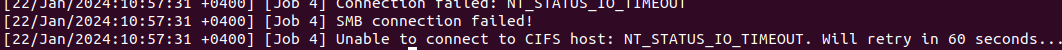CUPS: SMB connection failed