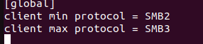 smb.conf - запретить SMB v1