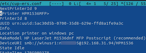 /etc/cups/printers.conf