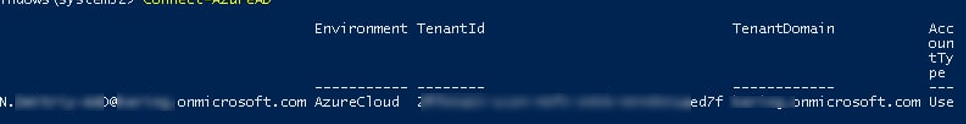 AzureCloud, TenantID и TenantDomain