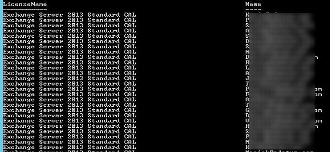 Get-ExchangeServerAccessLicenseUser
