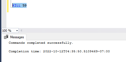 sql kill - принудительно завершить зависший процесс в sql server