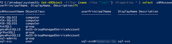 Get-ADObject поиск любых объектов в Active Directory из консоли powershell