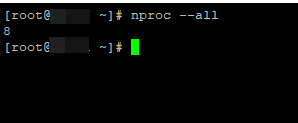 nproc --all количество ядер в CPU