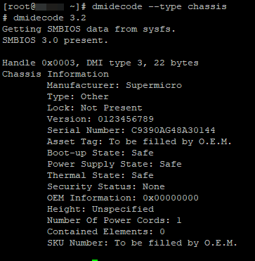 dmidecode --type chassis 