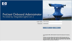 Пошаговая настройка HP Integrated Lights Out (ILO) 8 description: iloweblogin.jpg