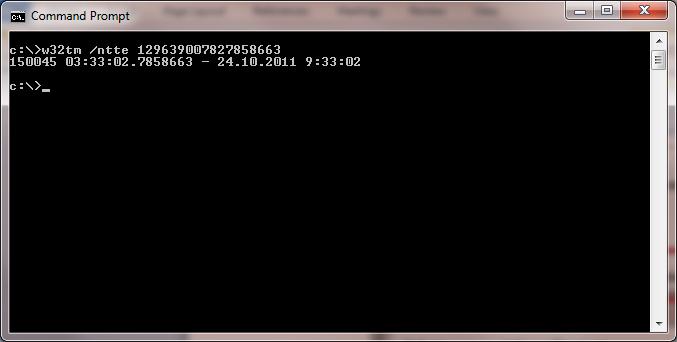 Узнаем значение Lastlogontimestamp с помощью w32tm Узнаем значение Lastlogontimestamp с помощью w32tm