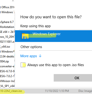 При подключении ISO файла возникла проблема 8 Сбросить файловые ассоциации для ISO файлов
