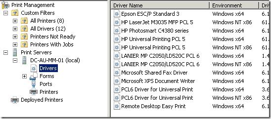 Драйвера принтеров в Windows 7