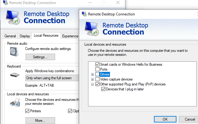 проброс usb через rdp