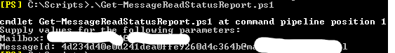 powershell скрипт Get-MessageReadStatusReport