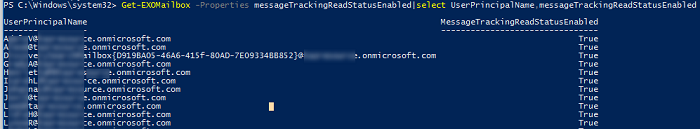 messageTrackingReadStatusEnabled включен в ящиках exchange online