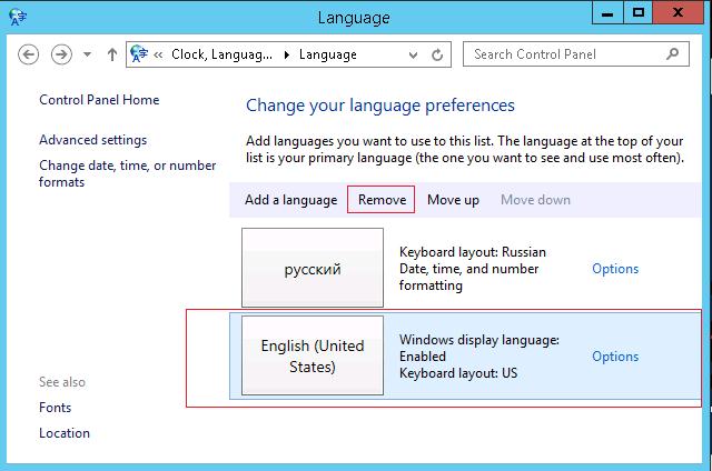 Удаляем английский язык ввода в windows 8 Удаляем английский язык ввода в windows 8