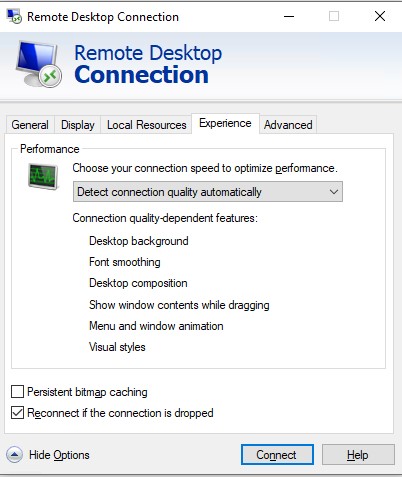 Просмотр и очистка истории RDP подключений в Windows 11 отключить Постоянное кэширование точечных рисунков в rdp сессии