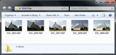 Просмотр файлов RAW в Windows 7