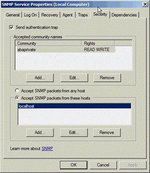 Настройка SNMP Настройка SNMP