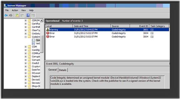 Журнал CodeIntegrity 