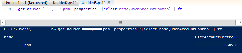 get-aduser UserAccountControl 
