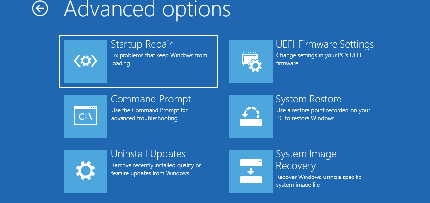 system restore восстановление образа Windows 10 из резервной копии