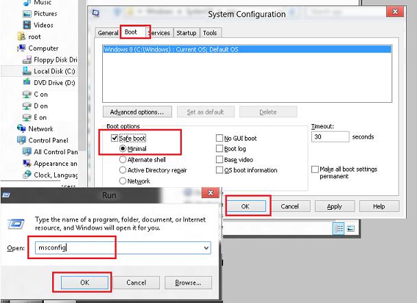 Перезагрузка win8 в безопасном режиме