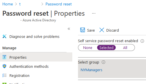 Сброс пароля пользователя в Azure AD (M365) 5 Включить Self-Service Password Reset для самостоятельного сброса паролей пользователями azure