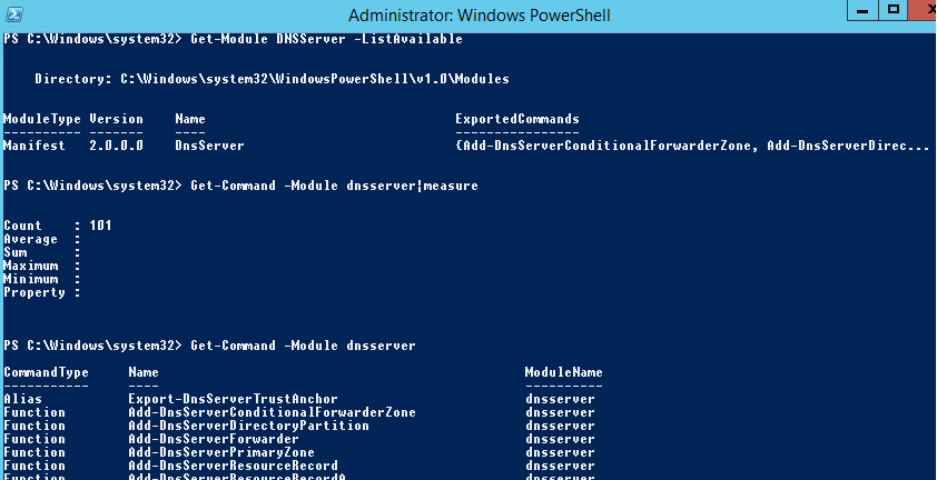 powershell модуль DNSServer